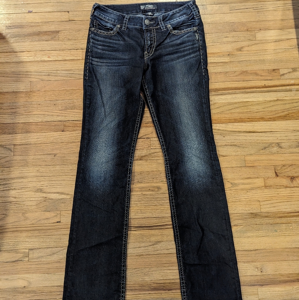 Silver Jeans Co Suki Baby Boot Dark Jeans